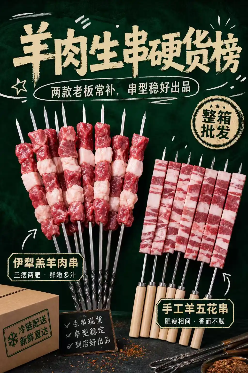 羊肉生串硬货榜海报