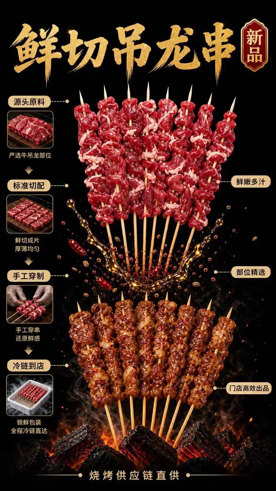 鲜切吊龙串海报