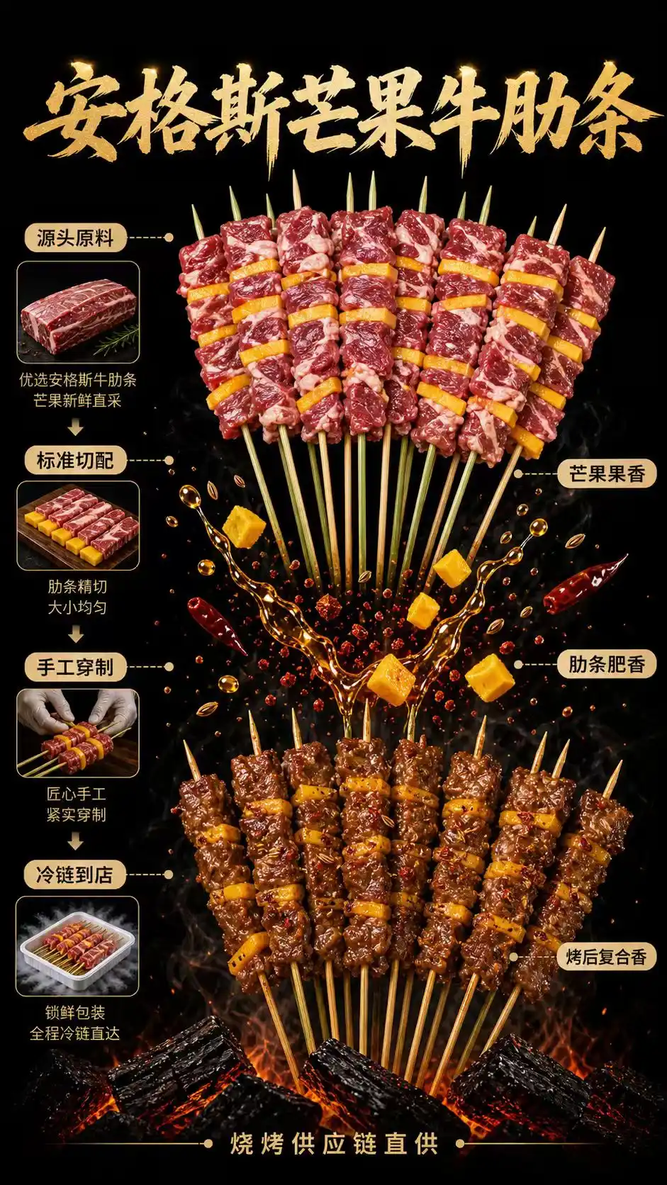安格斯芒果牛肋条海报