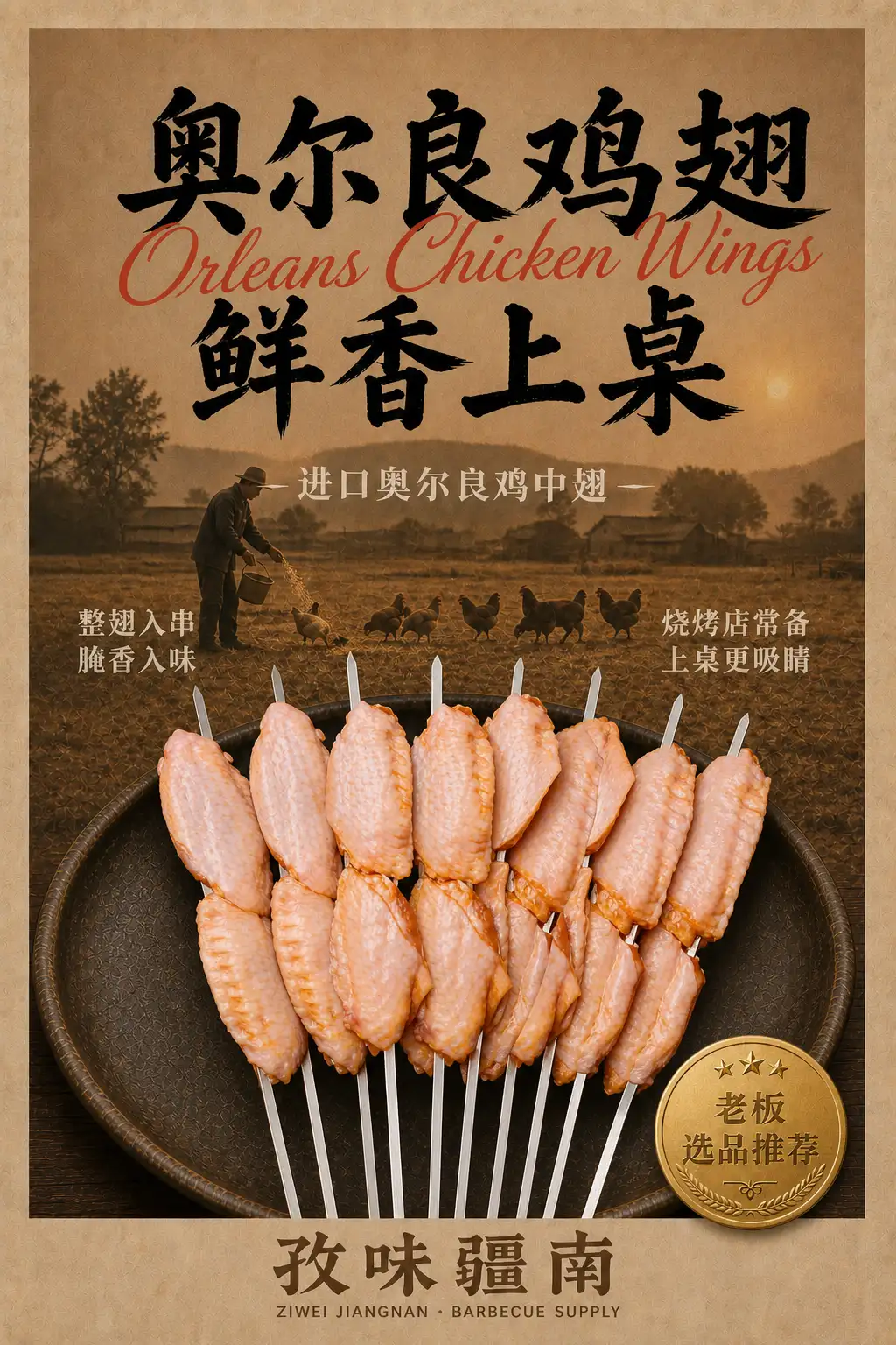 奥尔良鸡翅海报