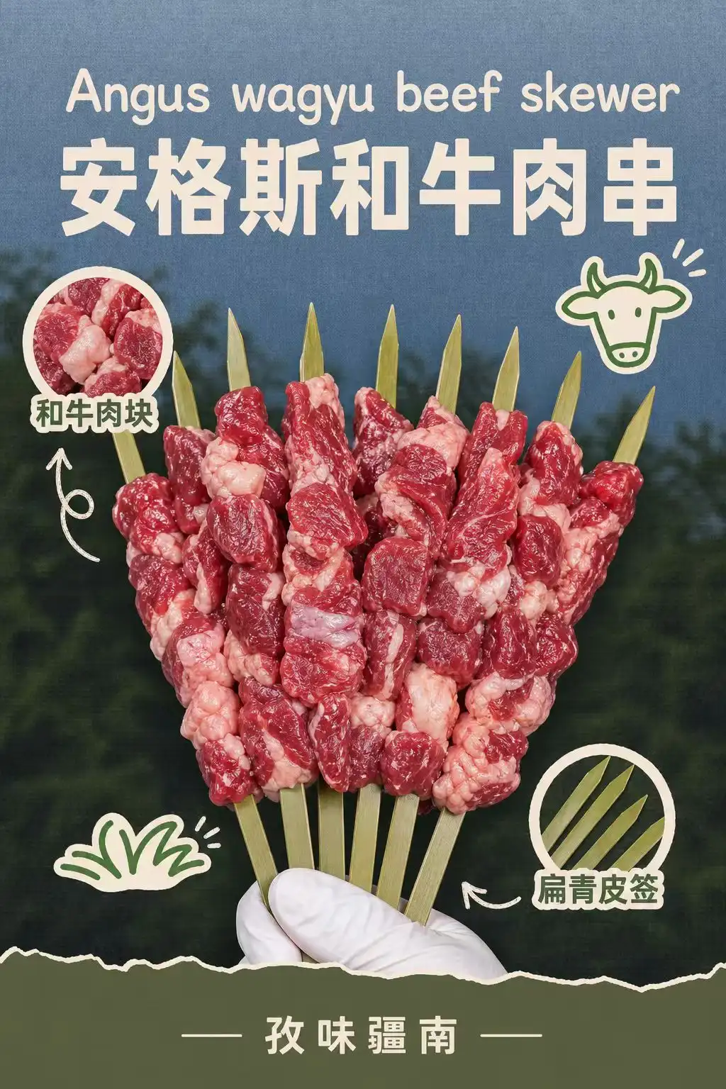 安格斯和牛肉串海报