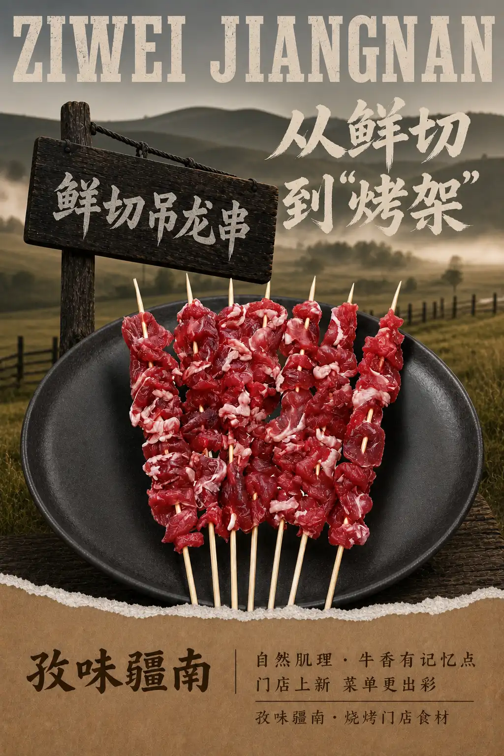 鲜切吊龙串海报