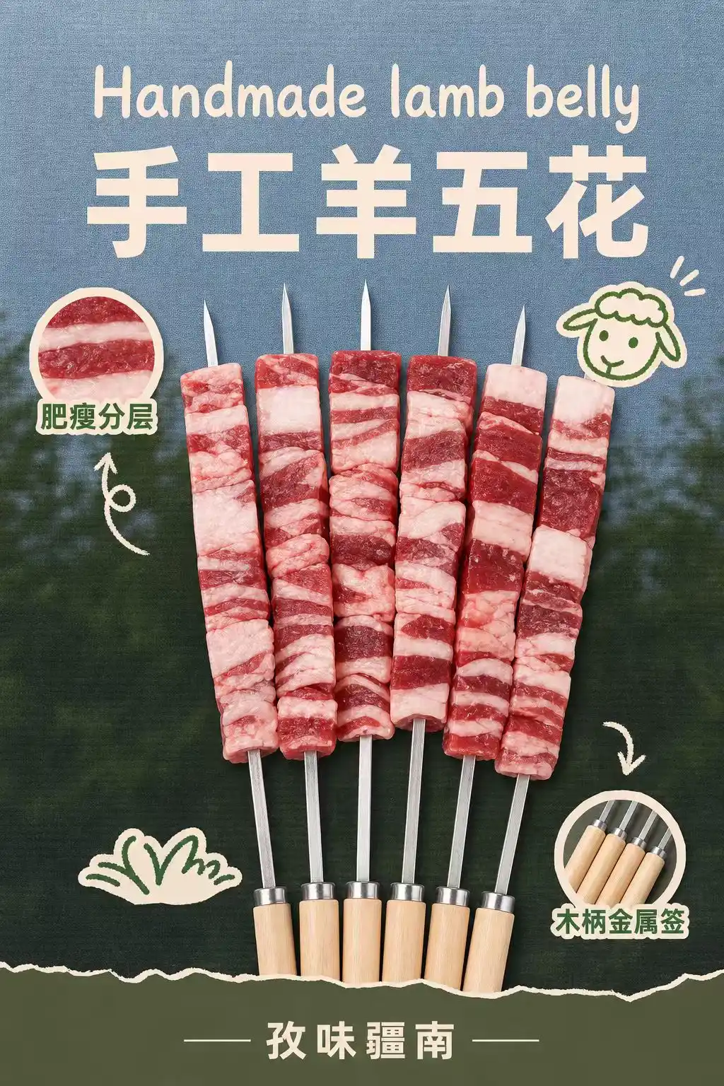 手工羊五花海报