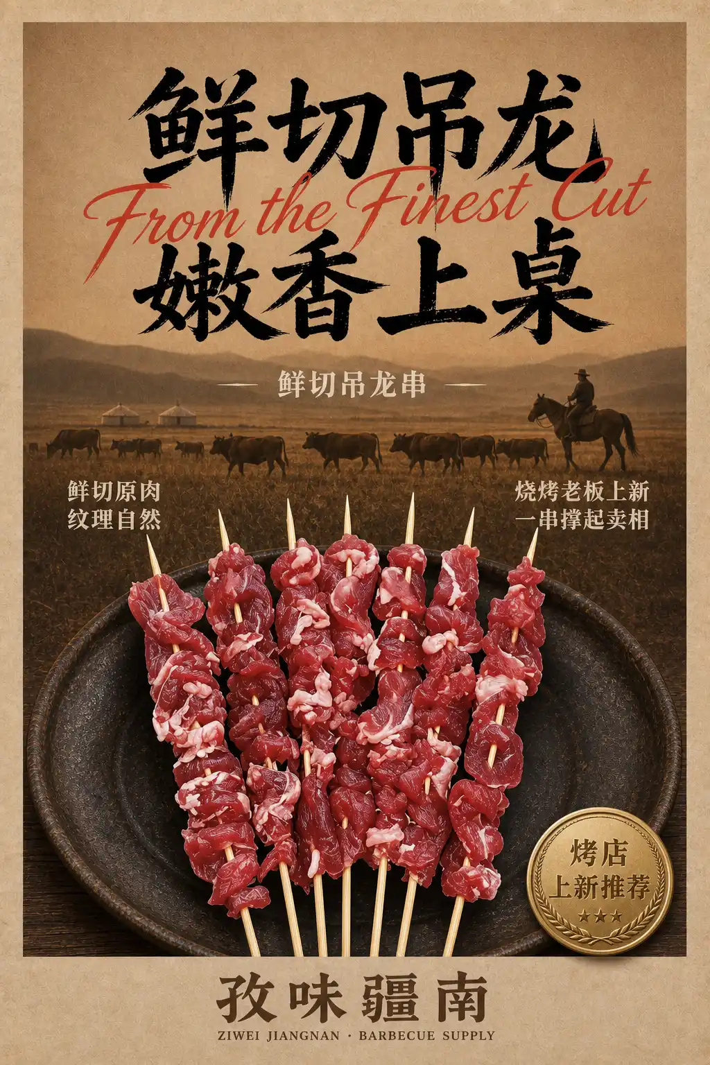 鲜切吊龙串海报