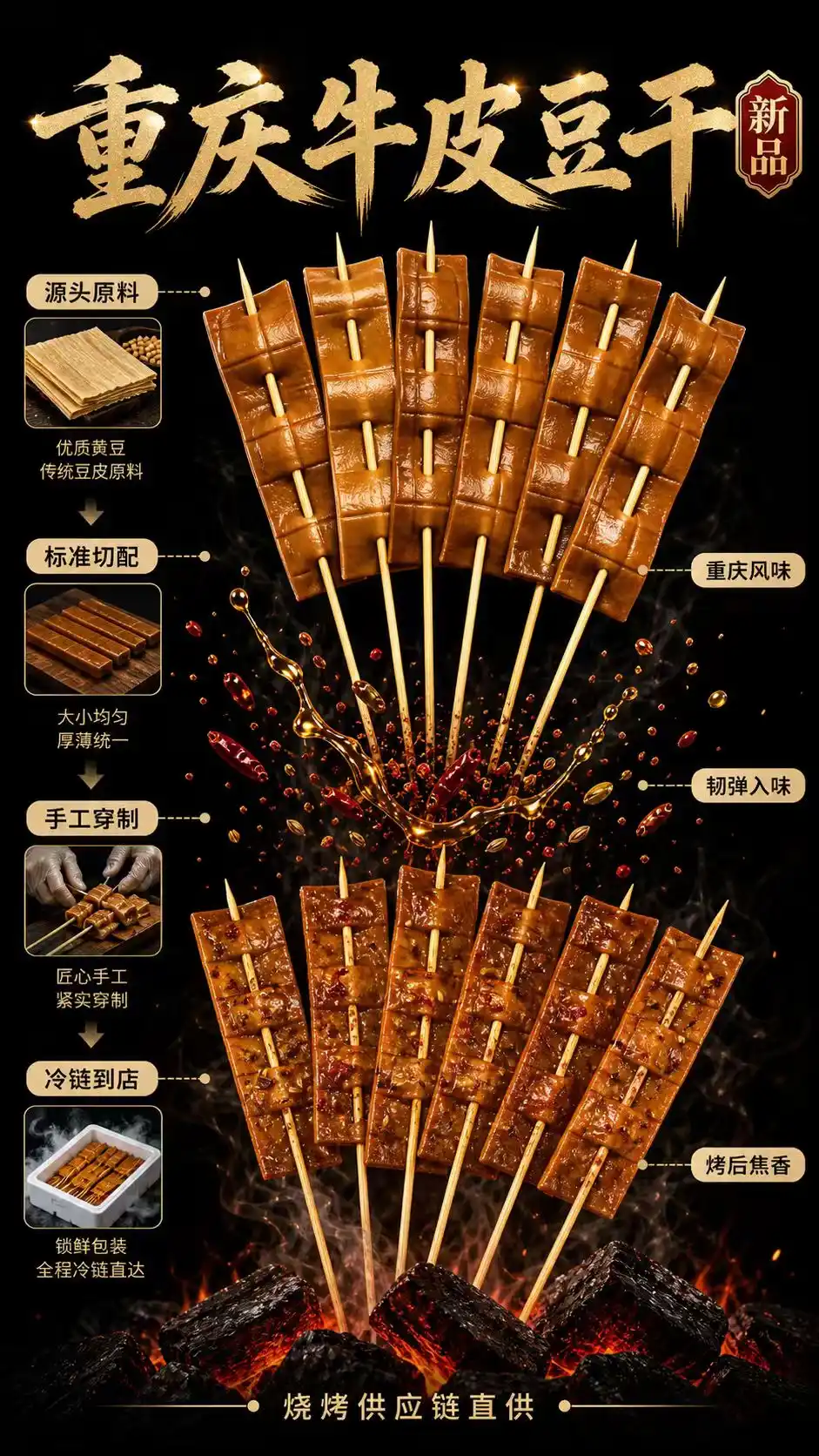 重庆牛皮豆干海报