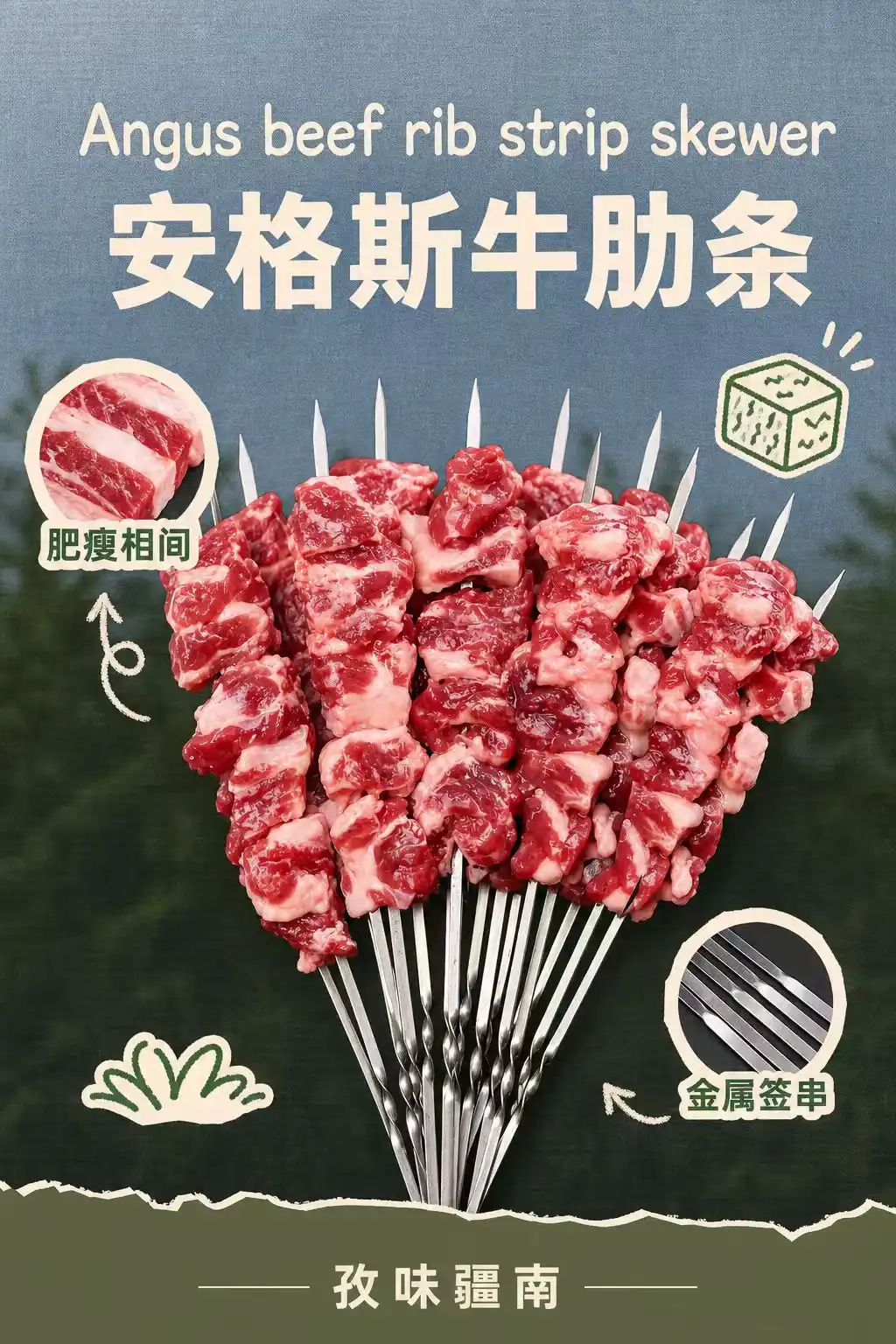 安格斯牛肋条海报