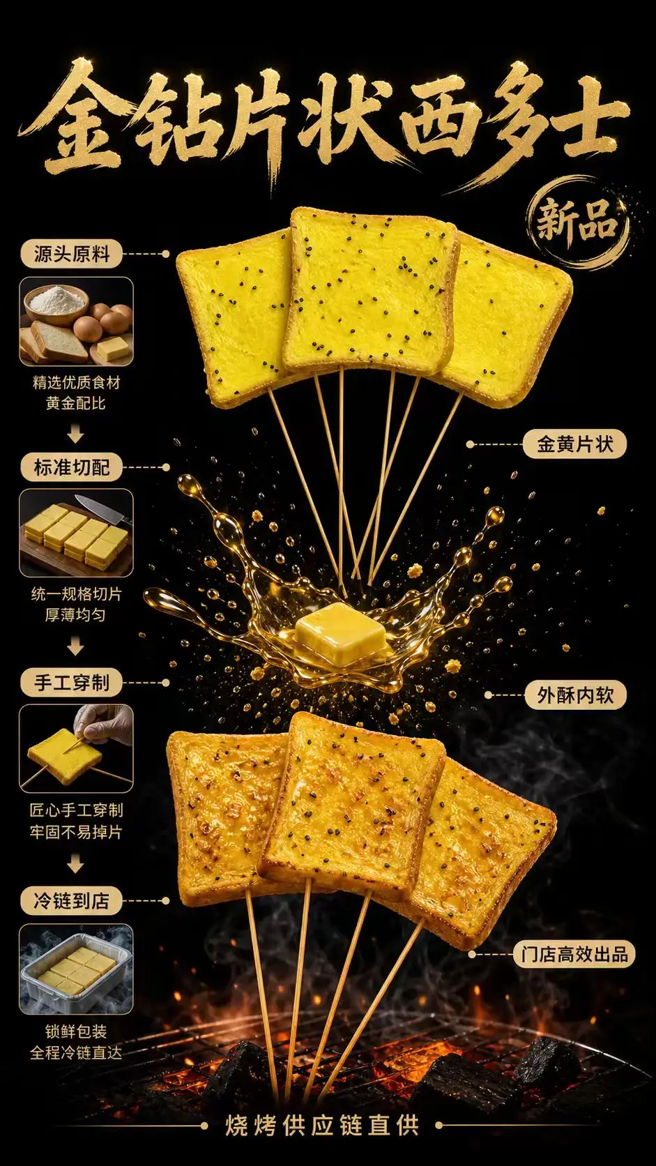 金钻片状西多士海报