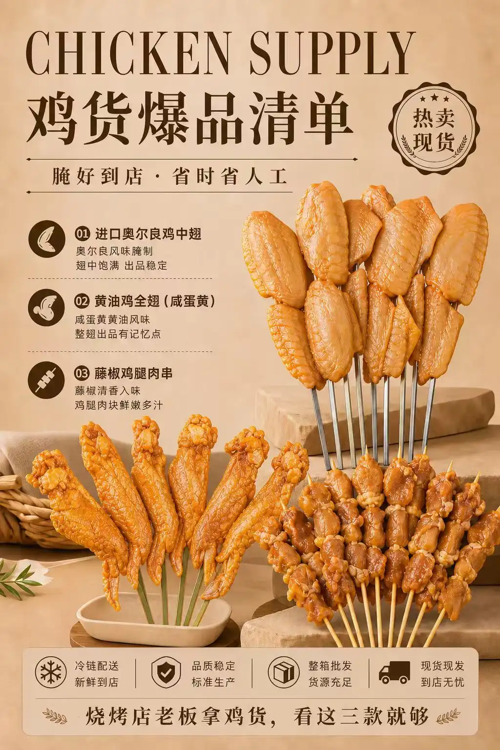 鸡货爆品清单海报