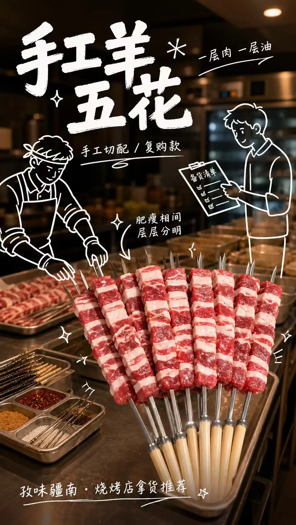 手工羊五花海报