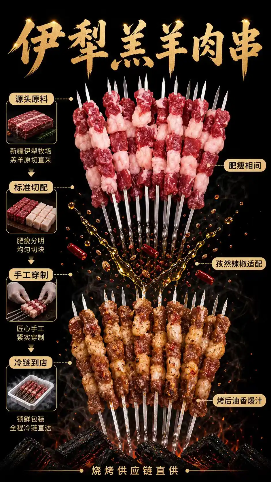 伊犁羔羊肉串海报