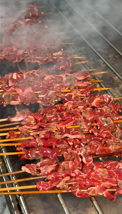 大片安格斯五花趾 烤制实拍