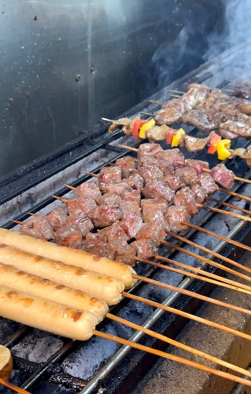 和牛牛肉粒 烤制实拍