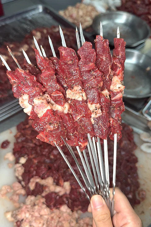 黑椒牛排肉串 车间实拍