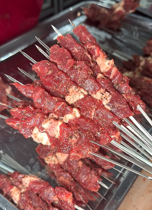 黑椒牛排肉串 车间实拍