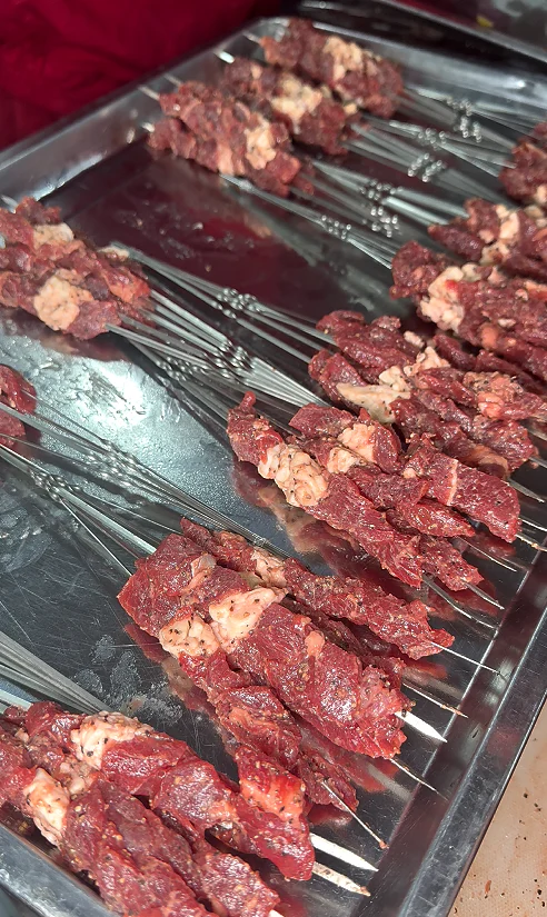黑椒牛排肉串 车间实拍