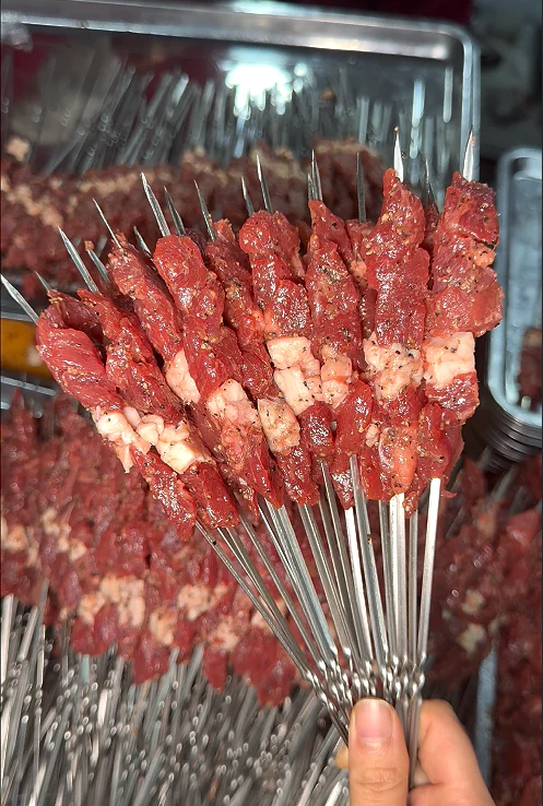 黑椒牛排肉串 车间实拍