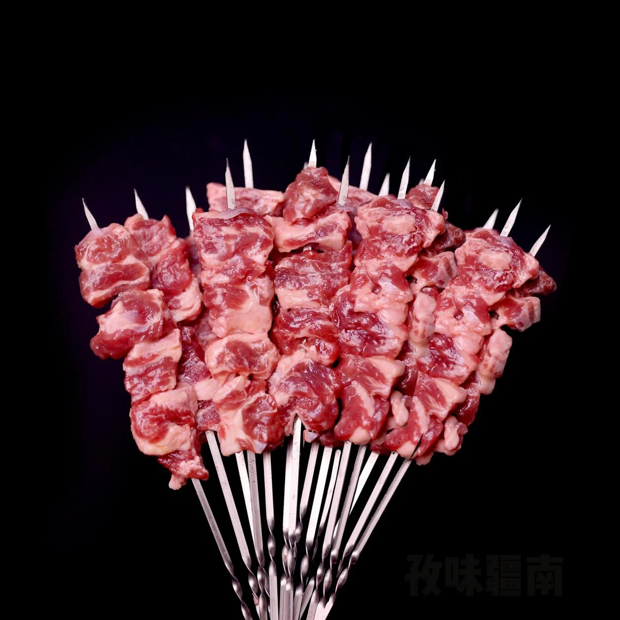 安格斯牛肋条串原始生品照片