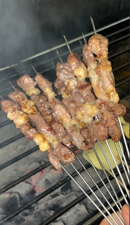 东北牛肥瘦原始烤后照片