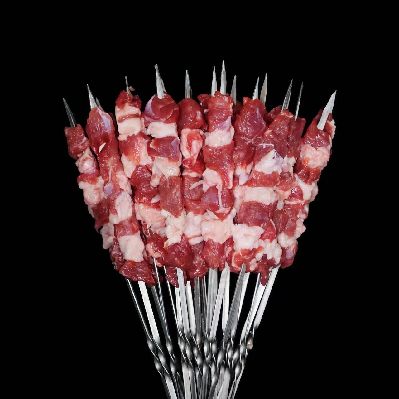 伊犁羔羊肉大串原始生品照片